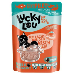 Lucky Lou Extrafood Tuńczyk & łosoś w bulionie saszetka 70g - All4Animals