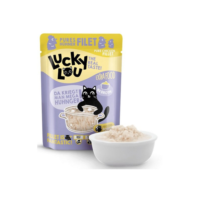 Lucky Lou Extrafood Kurczak w bulionie saszetka 70g - All4Animals
