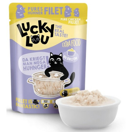 Lucky Lou Extrafood Kurczak w bulionie saszetka 70g - All4Animals
