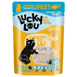 Lucky Lou Extrafood Kurczak i tuńczyk w bulionie saszetka 70g - All4Animals