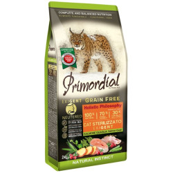 Primordial Cat Grain Free Neutered Exigent Salmon & Quail 2kg - All4Animals