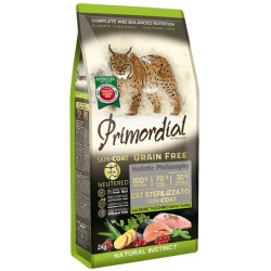 Primordial Cat Grain Free Neutered Skin Coat Salmon & Turkey 2kg - All4Animals