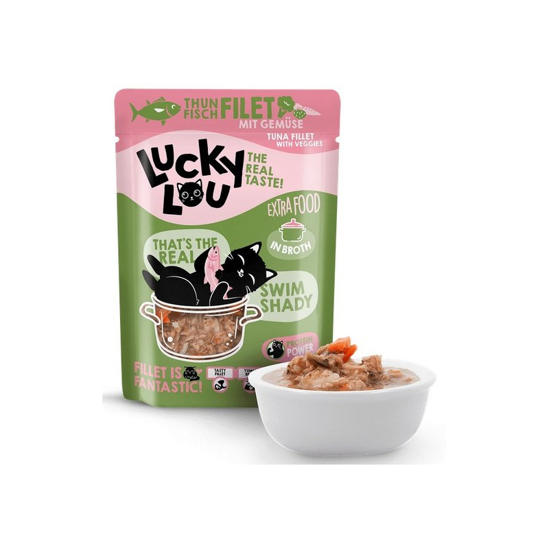Lucky Lou Extrafood Tuńczyk i warzywa w bulionie saszetka 70g - All4Animals