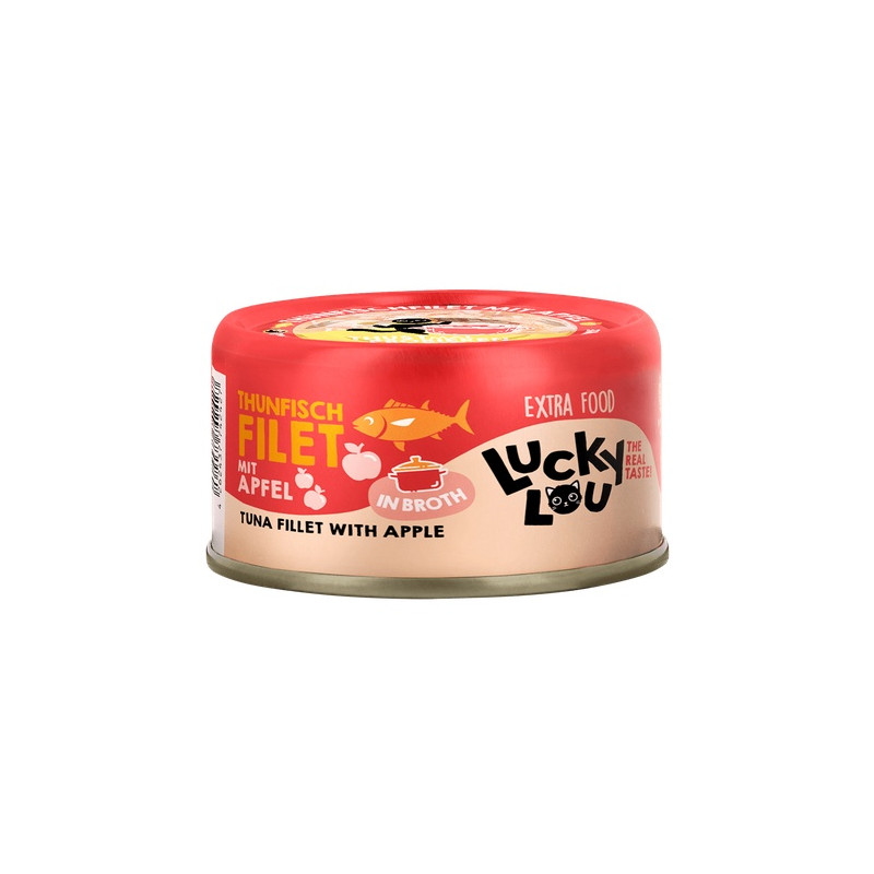 Lucky Lou Extrafood Tuńczyk i jabłko w bulionie puszka 70g - All4Animals