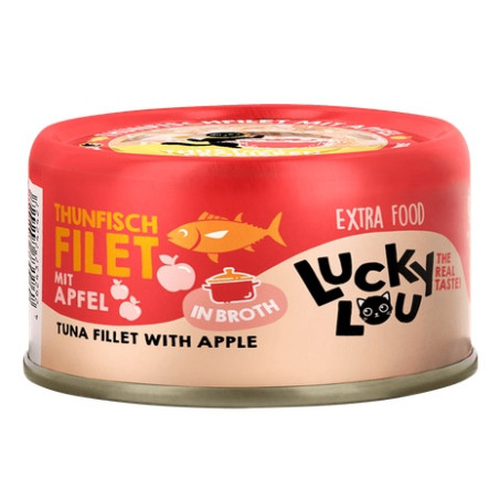 Lucky Lou Extrafood Tuńczyk i jabłko w bulionie puszka 70g - All4Animals