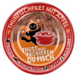 Lucky Lou Extrafood Tuńczyk i jabłko w bulionie puszka 70g - All4Animals