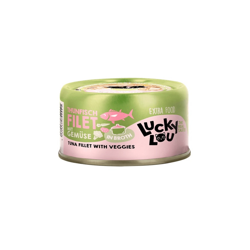 Lucky Lou Extrafood Tuńczyk i warzywa w bulionie puszka 70g - All4Animals