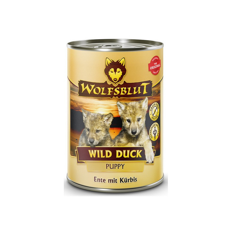 Wolfsblut Dog Wild Duck Puppy - kaczka i bataty puszka 395g - All4Animals