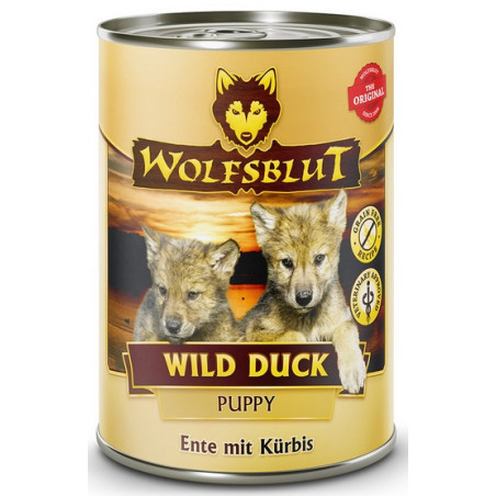 Wolfsblut Dog Wild Duck Puppy - kaczka i bataty puszka 395g - All4Animals