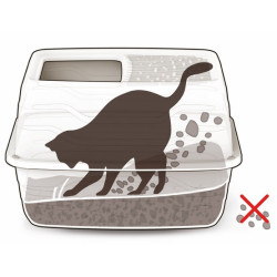 Yarro/Moderna Toaleta dla kota z wejściem od góry 56cm beżowa - All4Animals