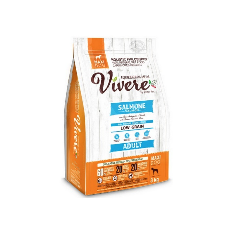 Vivere Maxi Adult Salmon 3kg Karma Monobiałkowa z Łososiem dla dużych ras - All4Animals