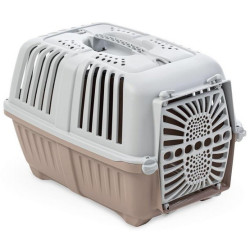 Yarro/Moderna Transporter Pratiko Mały drzwi plastikowe różowo-szary - All4Animals