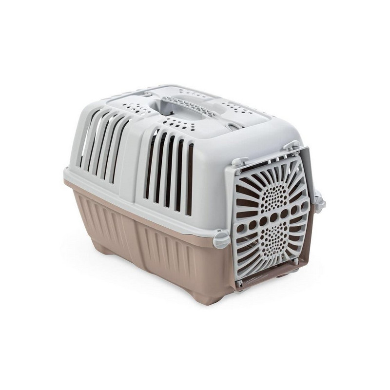 Yarro/Moderna Transporter Pratiko Mały drzwi plastikowe różowo-szary - All4Animals Yarro/Moderna Transporter Pratiko Mały drzwi plastikowe różowo-szary - All4Animals