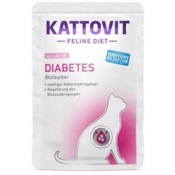 Kattovit Feline Diet Diabetes łosoś saszetka 85g - All4Animals