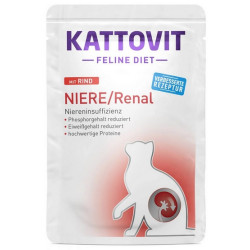 Kattovit Feline Diet Niere/Renal wołowina saszetka 85g - All4Animals