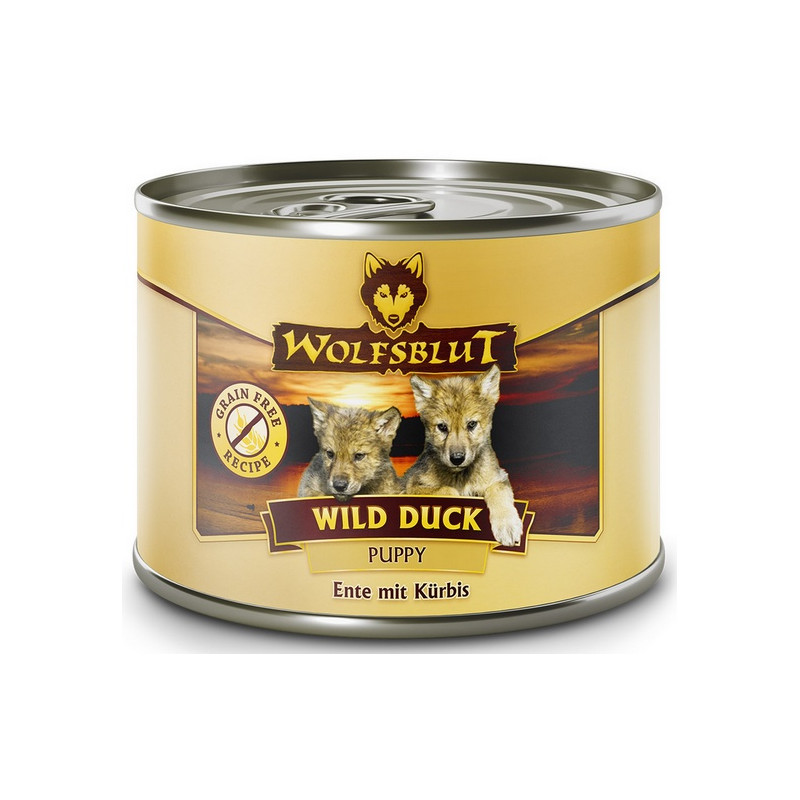 Wolfsblut Dog Wild Duck Puppy - kaczka i bataty puszka 200g - All4Animals