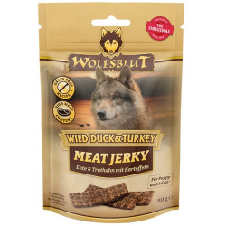 Wolfsblut Dog Meat Jerky Wild Duck & Turkey 80g - All4Animals