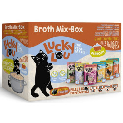 Lucky Lou Extrafood Broth-Mix-Box Multipack w bulionie saszetki 12x70g - All4Animals