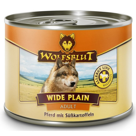 Wolfsblut Dog Wide Plain - konina i bataty puszka 200g - All4Animals