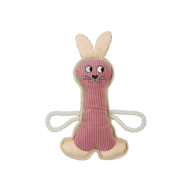 Zolux Zabawka dla psa Królik Buddy różowy 33cm - All4Animals
