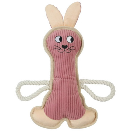 Zolux Zabawka dla psa Królik Buddy różowy 33cm - All4Animals