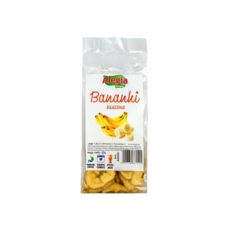 Alegia Banany suszone 50g - All4Animals