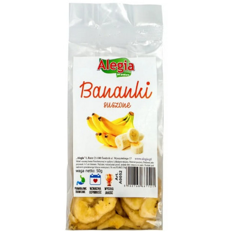 Alegia Banany suszone 50g - All4Animals