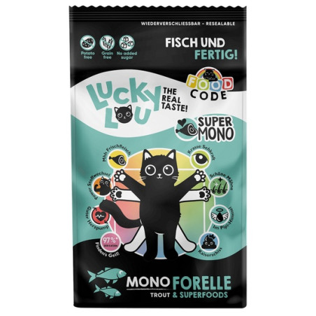 Lucky Lou Food Code Mono Pstrąg 750g - All4Animals