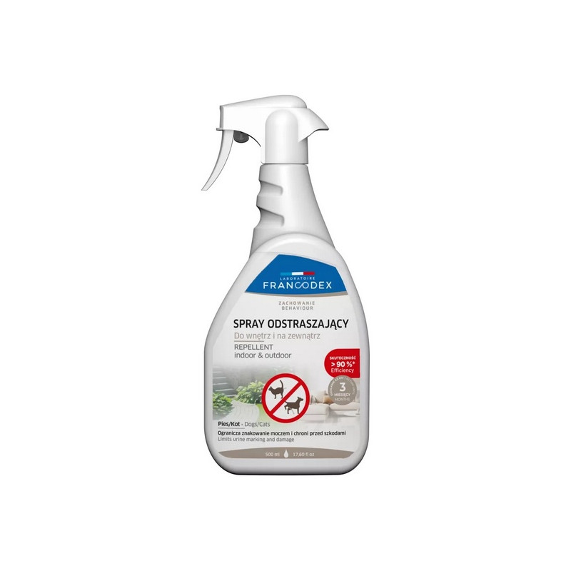 Francodex Spray do wnętrz i na zewnątrz odstraszający psy, koty i kuny 500ml - All4Animals