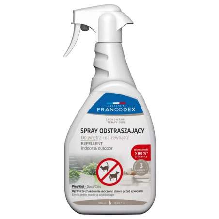 Francodex Spray do wnętrz i na zewnątrz odstraszający psy, koty i kuny 500ml - All4Animals