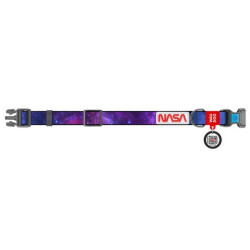 Collar WauDog Nylon Obroża nylonowa z QR-paszportem, plastikowy fastex, wzór NASA21, 20mm/28-40cm - All4Animals