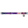 Collar WauDog Nylon Obroża nylonowa z QR-paszportem, plastikowy fastex, wzór NASA21, 20mm/28-40cm - All4Animals