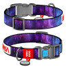 Collar WauDog Nylon Obroża nylonowa z QR-paszportem, plastikowy fastex, wzór NASA21, 15mm/25-35cm - All4Animals