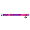 Collar WauDog Recycled Obroża nylonowa z QR-paszportem, gradient L 25mm/33-49cm fioletowy - All4Animals