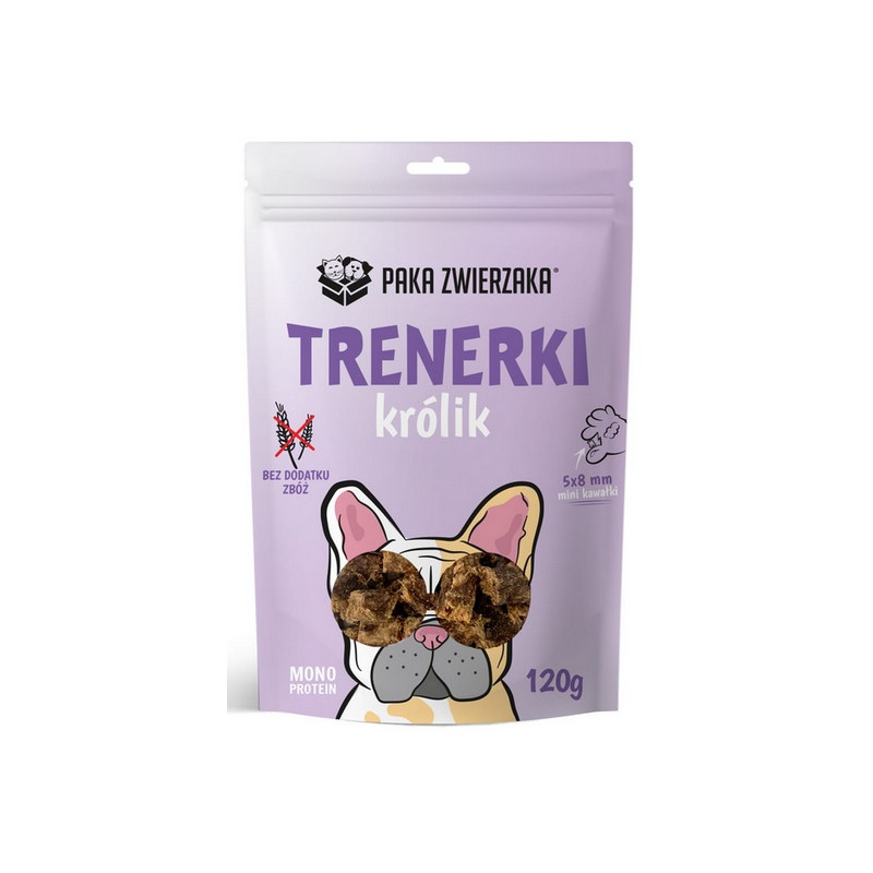 Paka Zwierzaka Trenerki Królik 120g - All4Animals