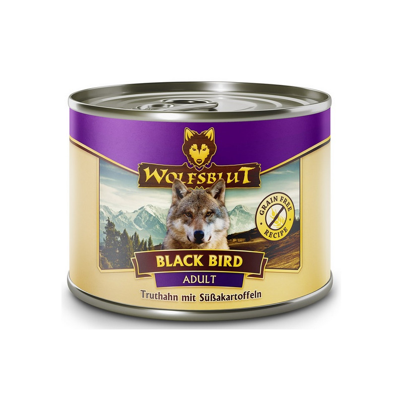 Wolfsblut Dog Black Bird - indyk i bataty puszka 200g - All4Animals