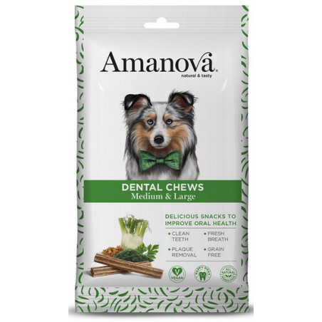 Amanova Dog Dental Chews Medium & Large 180g - All4Animals