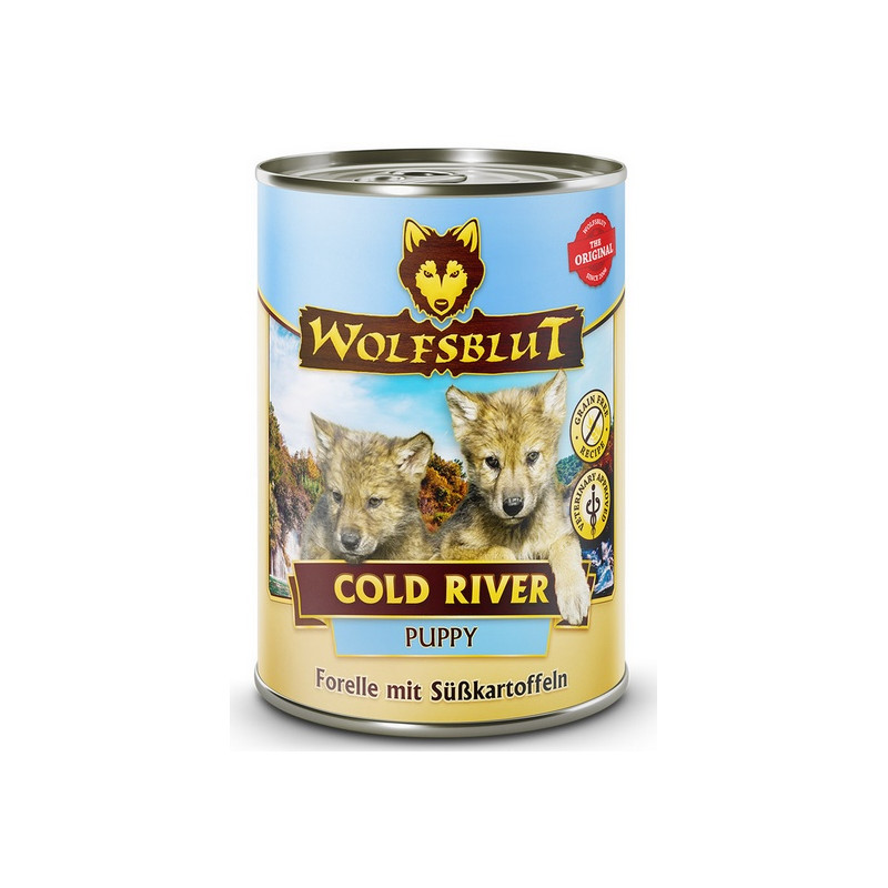 Wolfsblut Dog Puppy Cold River - pstrąg i bataty puszka 395g - All4Animals