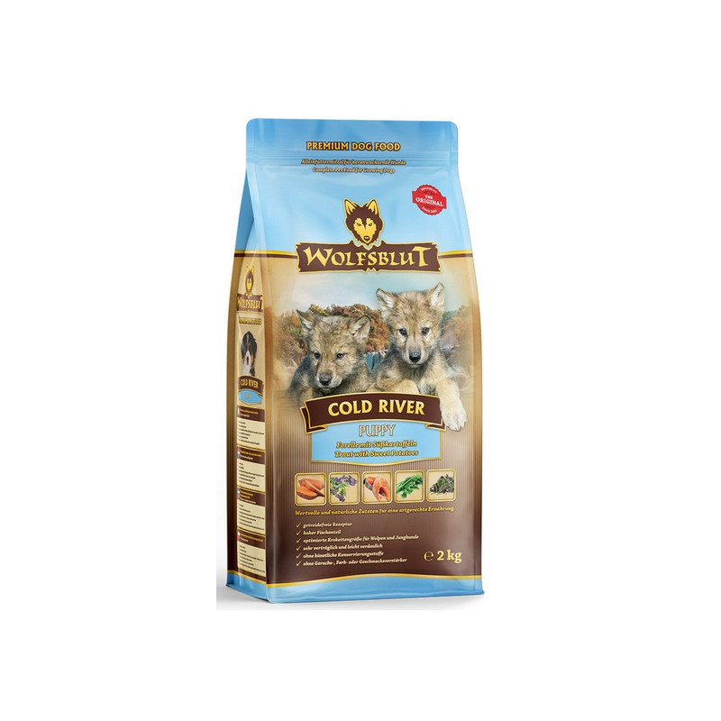 Wolfsblut Dog Cold River Puppy - pstrąg i bataty 2kg - All4Animals