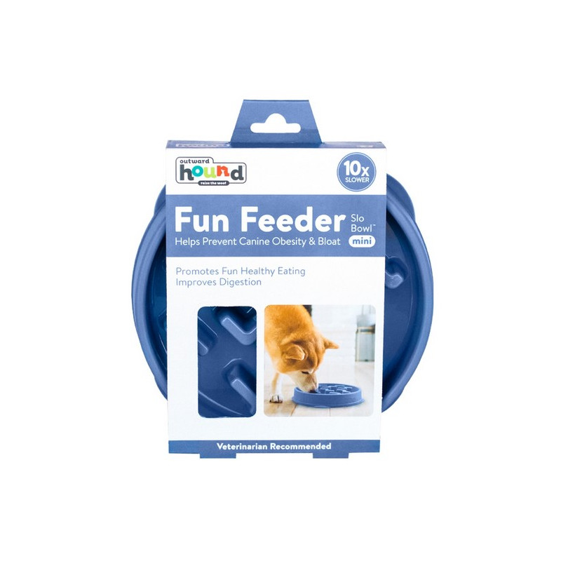 Outward Hound Fun Feeder Mini Miska spowalniająca niebieska - All4Animals