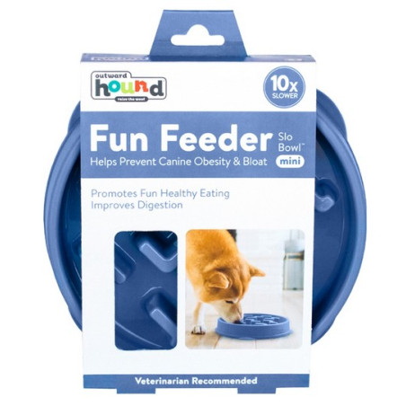 Outward Hound Fun Feeder Mini Miska spowalniająca niebieska - All4Animals