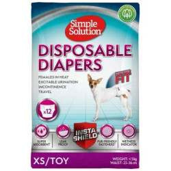 Simple Solution Pieluchy jednorazowe dla suczek XS 12szt. - All4Animals