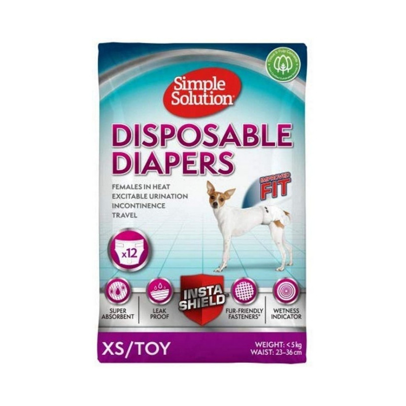 Simple Solution Pieluchy jednorazowe dla suczek XS 12szt. - All4Animals