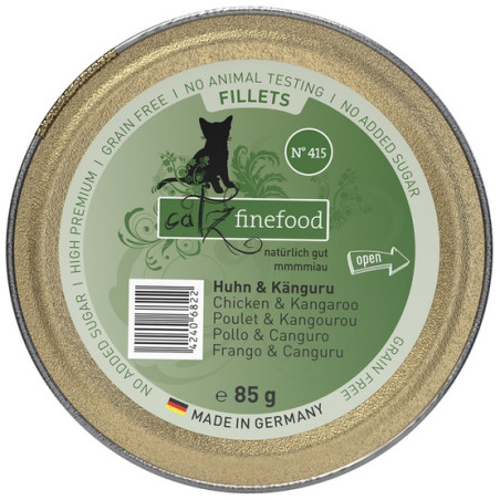 Catz Finefood Filety N.415 Kurczak/Kangur tacka 85g - All4Animals