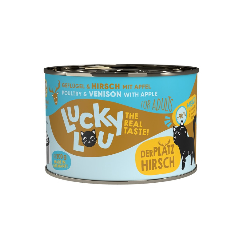 Lucky Lou Lifestage Adult Drób i jeleń puszka 200g - All4Animals