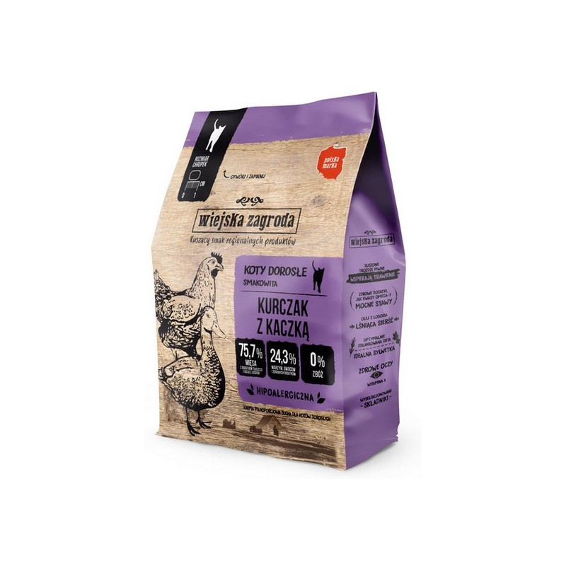 Wiejska Zagroda Kot - Kurczak z kaczką 400g - All4Animals