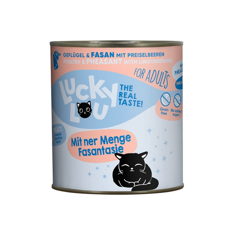 Lucky Lou Lifestage Adult Drób i bażant puszka 800g - All4Animals