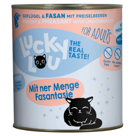 Lucky Lou Lifestage Adult Drób i bażant puszka 800g - All4Animals
