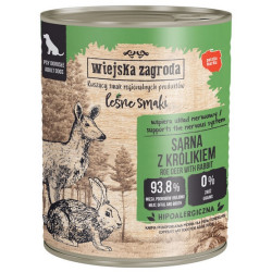 Wiejska Zagroda Leśne Smaki Sarna z królikiem puszka 800g - All4Animals