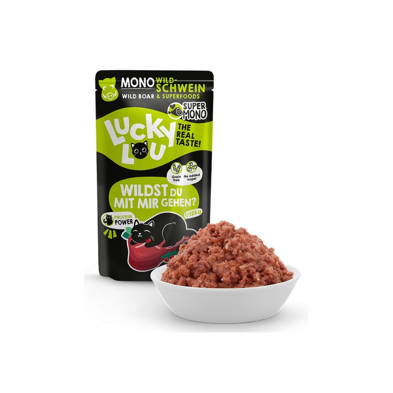 Lucky Lou SuperMono Dzik saszetka 125g - All4Animals